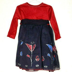 Balu Hand Painted Dress Made in South Africa Dressy Velvet Taffeta